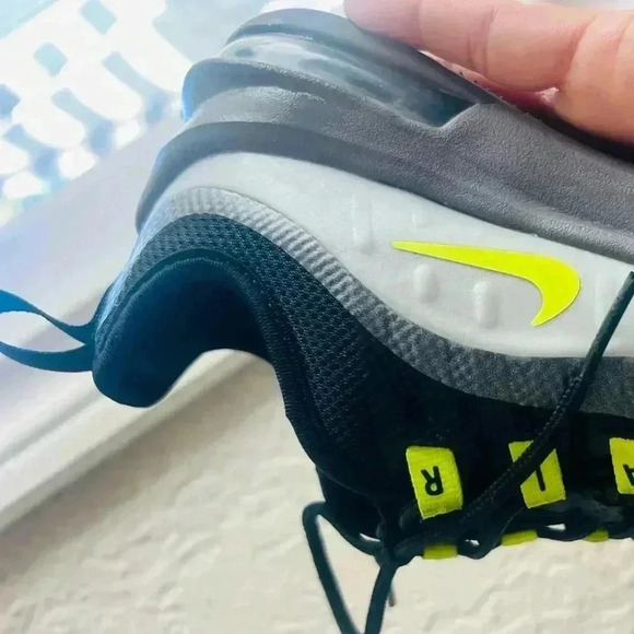 NIKE AIR MAX AXIS GS BLACK / GREEN GREY KIDS RUNNING SHOES NEW - Picture 7 of 12